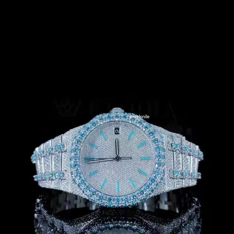Pretty Iced Out Hip Hop Sky Color Diamond Watch for Men