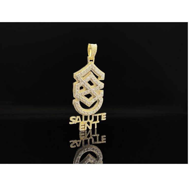 Elegant Custom Gold Plated Moissanite Iced Out Hip Hop Pendant with Full Diamond
