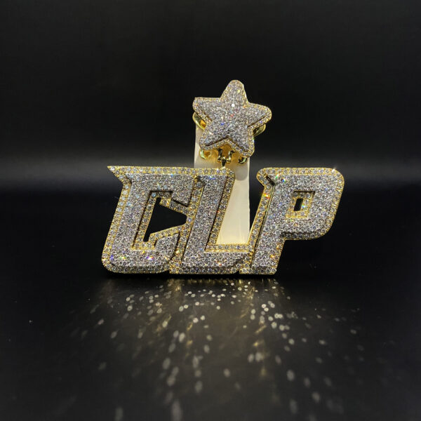 Moissanite Diamond VVS Clarity CLP Name Pendent for Men