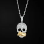 Custom silver plated Pendant with Iced Out Diamonds