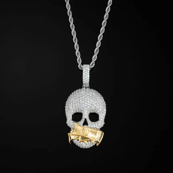 Custom silver plated Pendant with Iced Out Diamonds