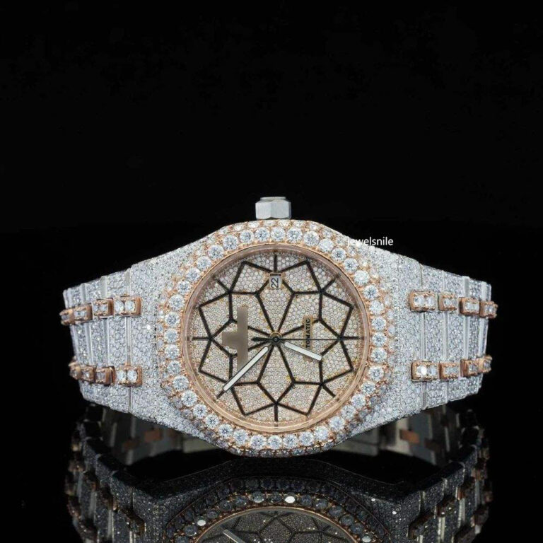 Limited Edition Automatic Self Winding Iced Out Moissanite Watch