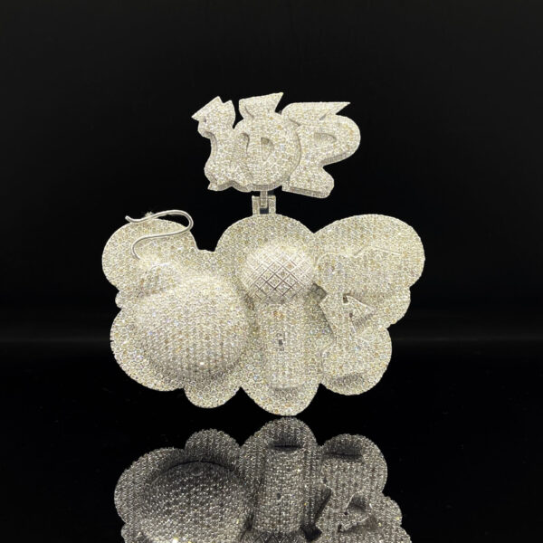 Moissanite Diamond round cut Hip Hop Pendant