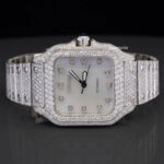 Amazing White face Iced Out Moissanite Watch for Men and Women
