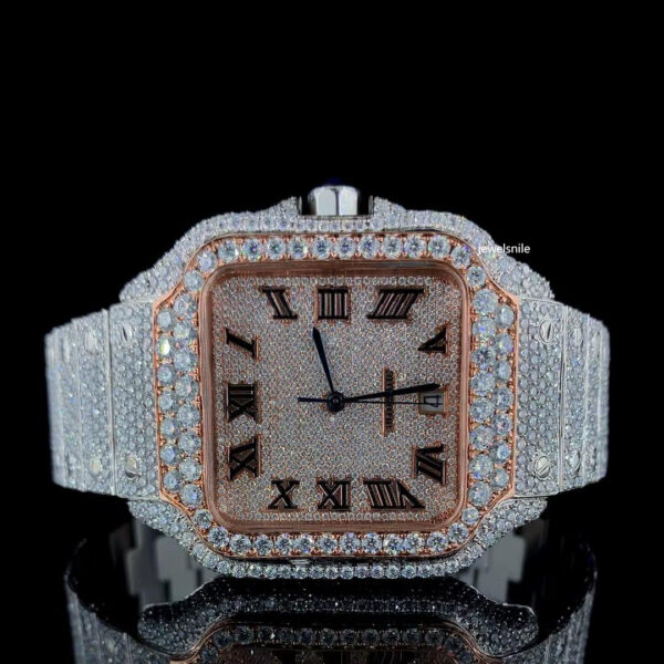 Fully Diamond Iced Out Moissanite Watch For Men
