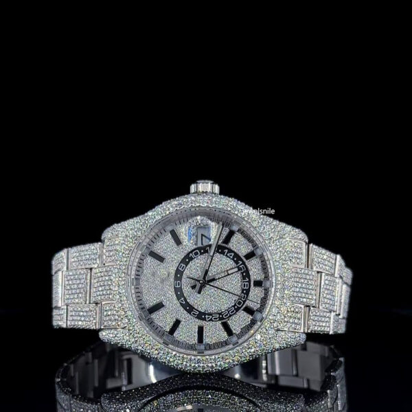 Superior Day-Date Sky Dweller Moissanite Diamond Iced Out Watch