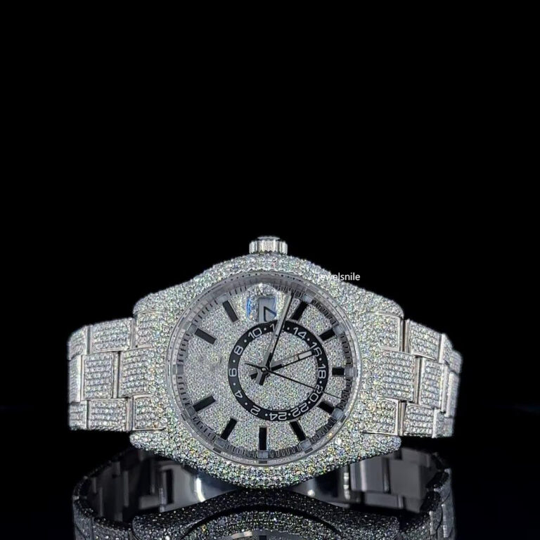 Superior Day-Date Sky Dweller Moissanite Diamond Iced Out Watch