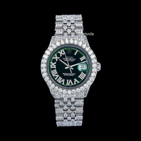 Deluxe Iced Out romn style Moissanite Watch