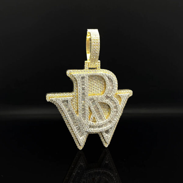 Custom silver Rapper Pendant moissanite Diamond Hip Hop Jewelry
