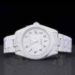 Stylish Marvelous Iced Out White Dial Moissanite Watch