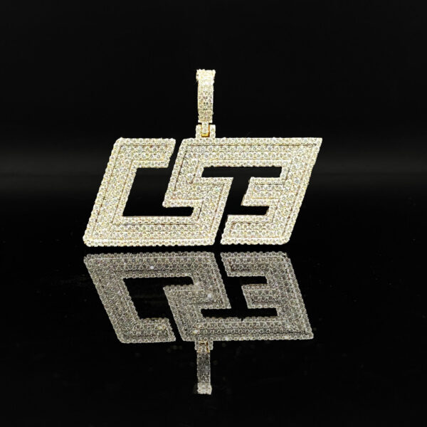 Custom Heavy Iced silver plated moissanite Diamond Hip Hop Pendant