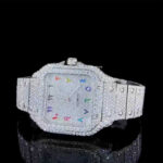 Moissanite Arabic colorful Dail Japan Automatic Movement Watch