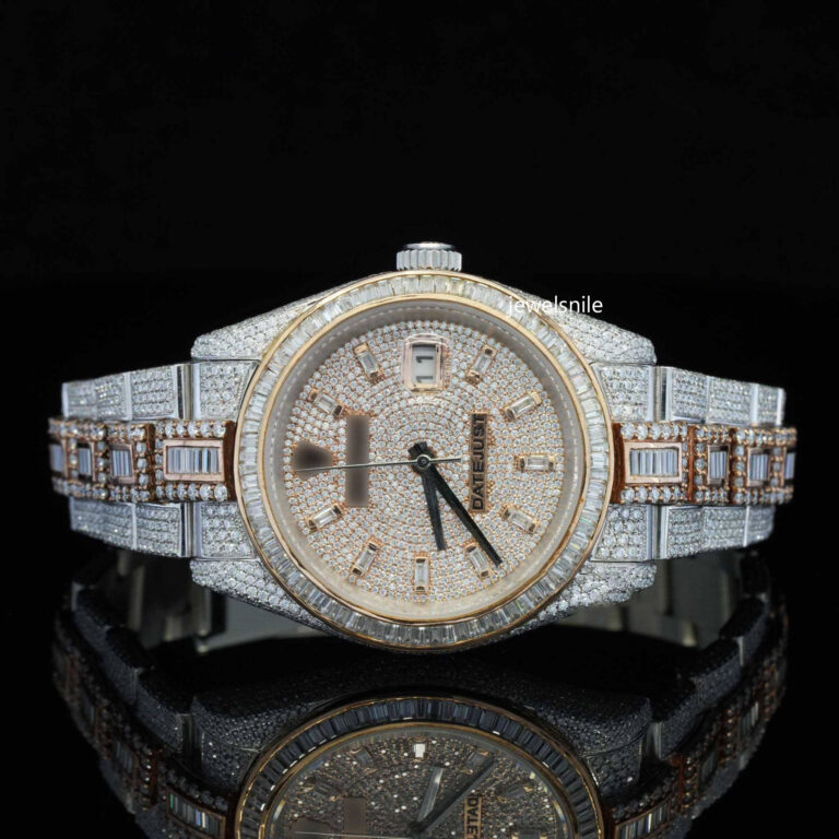 Exquisite Fully Moissanite  Iced Out Automatic Watch