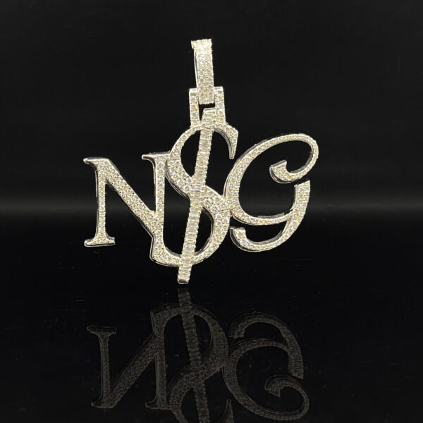 Custom Logo Christian Iced Out Hip Hop Diamond Pendant Jewelry