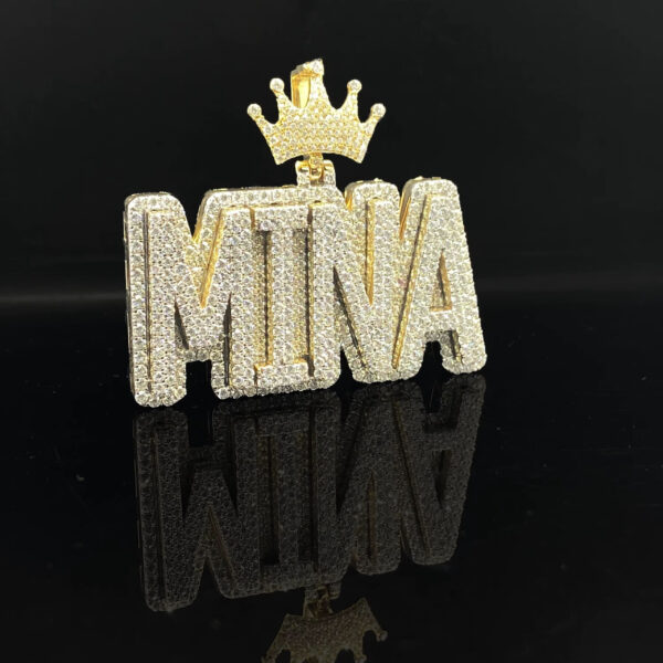 Custom Picture Iced Out silver moissanite diamond Hip Hop Pendant