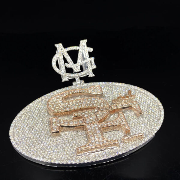 Factory Direct Custom Logo Iced Pendant Diamond Look
