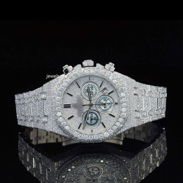 Fabulous Iced Out Automatic Moissanite Diamond Wrist Watch For Men