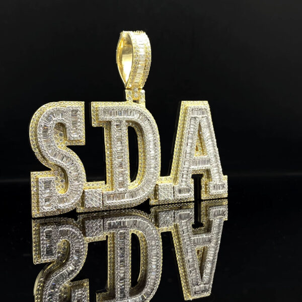 Custom Celebrity Style silver plated Diamond Iced Pendant Hip Hop