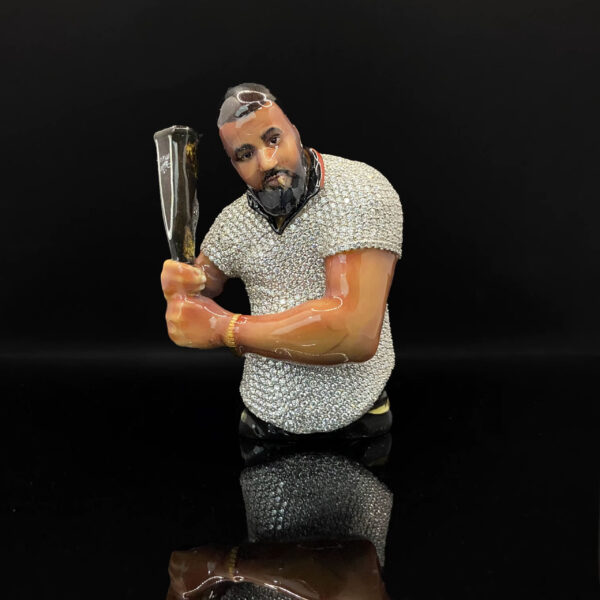 Custom Iced silver Hip Hop Pendant with Moissanite Diamond