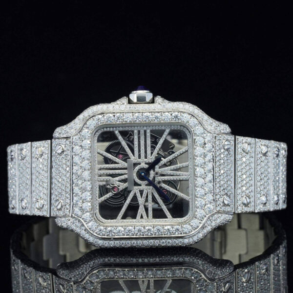 Iced Out Moissanite white diamond Watch Hip Hop Automatic Watch For Men