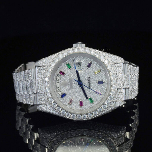 Iced Out Moissanite Diamond Watch For Men