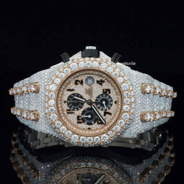Uniquely Crafted Two Tone Fully Iced Out watch