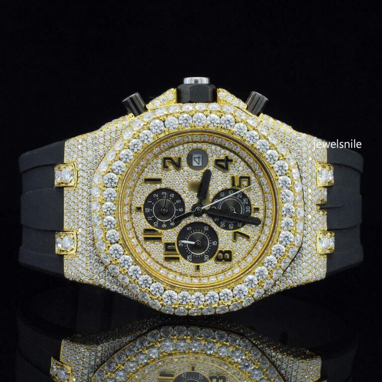 Fabulous Moissanite Watch Iced Out Automatic Wrist Watch For Men