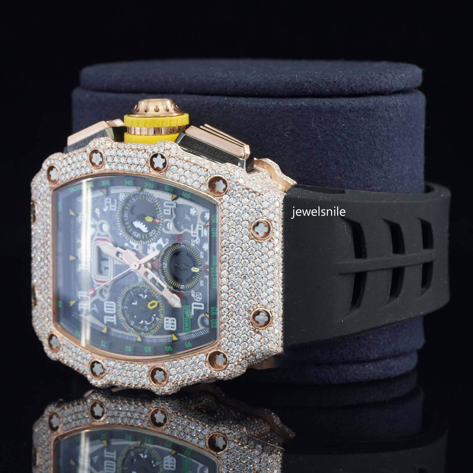 Attractive Iced out Automatic Moissanite Watch For Men - Image 2