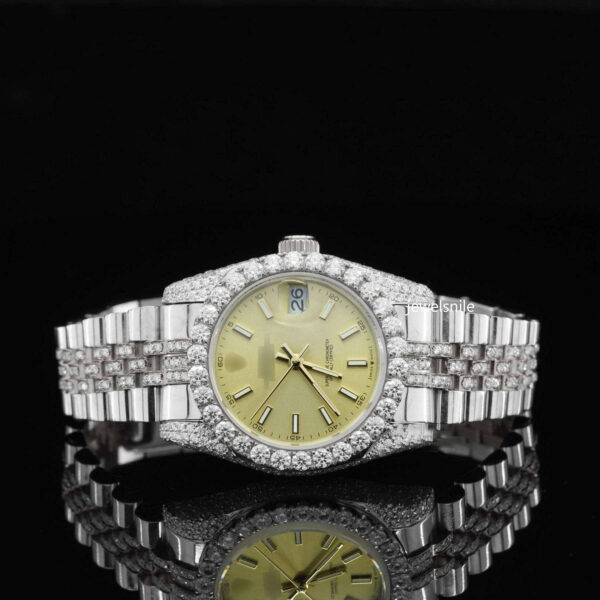Moissanite Diamond Iced Out Fully Automatic Business Watch For Women