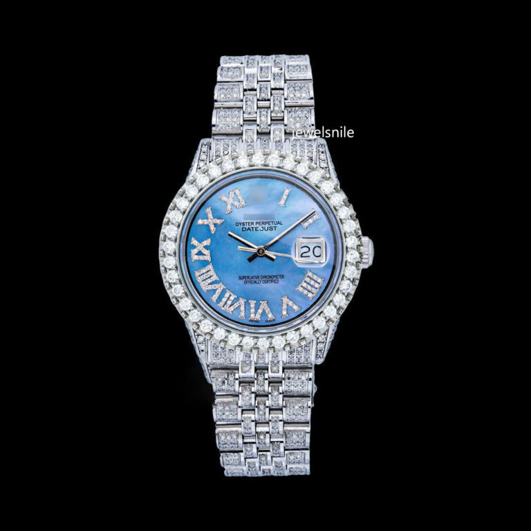 Classic Blue Dial roman number Watch Automatic