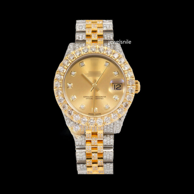 Luxurious yellow Dial Automatic Two Tone Watch