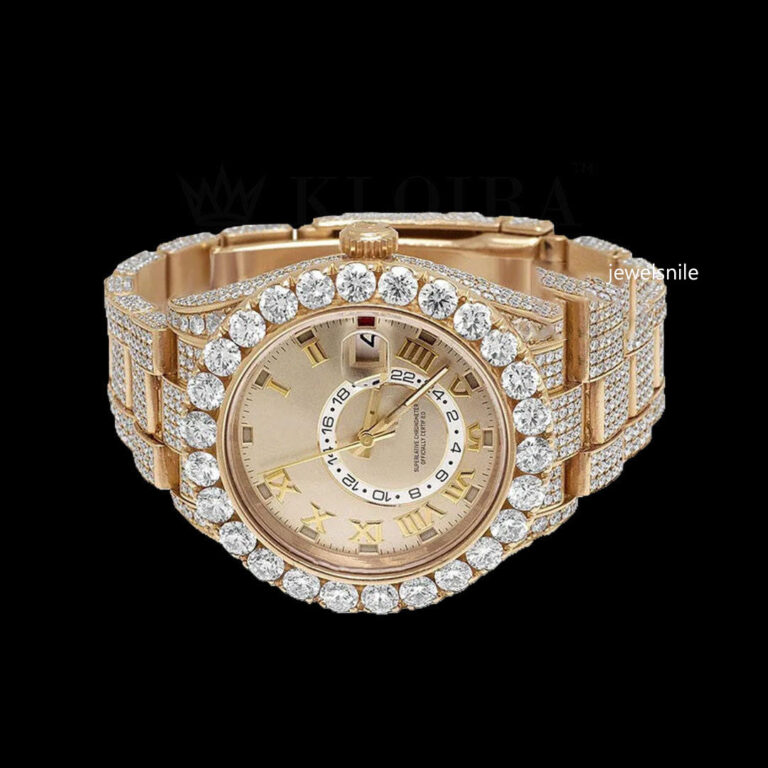 Automatic Roman Number Automatic Movement Moissanite Watch