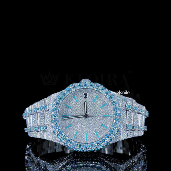 Unique Iced Out Moissanite Diamond Fully Automatic Watch For Men