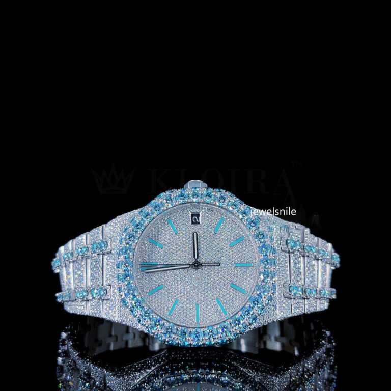 Unique Iced Out Moissanite Diamond Fully Automatic Watch For Men
