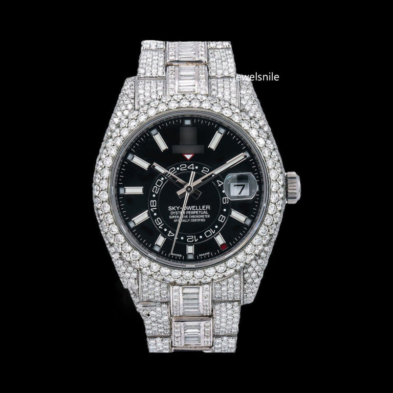 Japan Automatic Fabulous Iced Out Analog Moissanite Watch