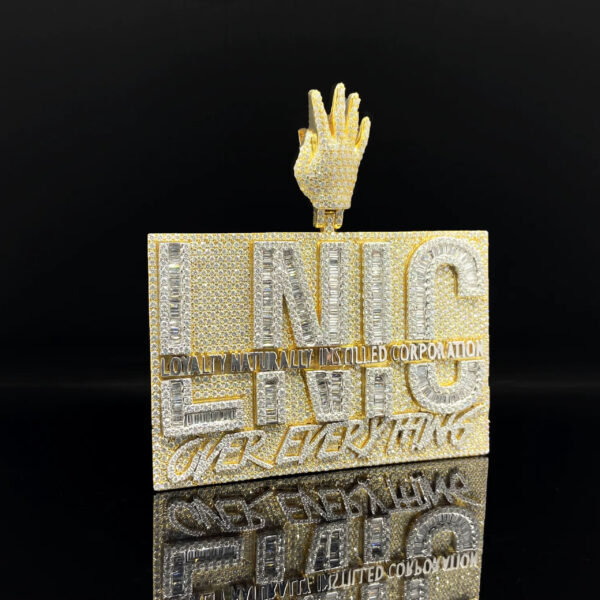 Personalized Custom silver plated Hip Hop Diamond Pendant for Men