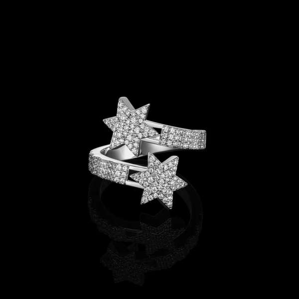 Luxury Iced Out VVS Moissanite Bling Jewelry Silver Plated Streetwear Rapper Ring