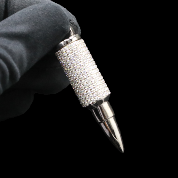 Custom silver Hip Hop Iced moissanite Pendant