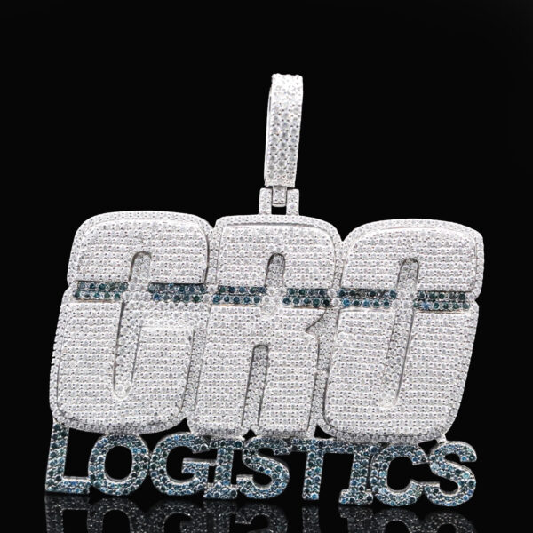 Custom Bling Iced Out silver moissanite Pendant for Hip Hop Jewelry