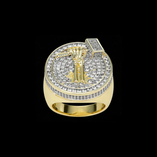 Luxury Diamond Stylish Birthday Gift Ring for the Modern Gentleman