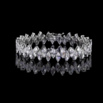 Elegant Lab Grown Diamond Bracelet with Marquise Cut Stones