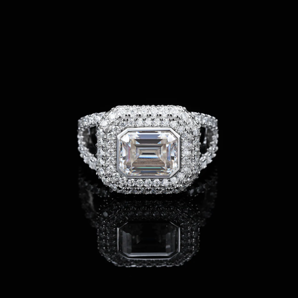 custom iced out Moissanite diamond Bling Ring