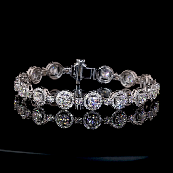 Designer Mixed Shape Diamond Tennis Bracelet