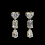 Gold Trendy Diamond Earrings Created Diamond Collection