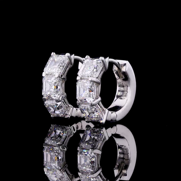 Fancy White Gold Earrings-Engagement Gift