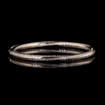 Gold Lab-Grown Round Diamond Twisted Bracelet, Women's Elegance