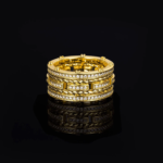 Moissanite Baguette Cut Ring Moissanite Solitaire Hip Hop Ring