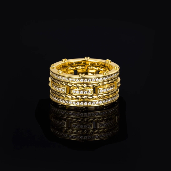 Moissanite Baguette Cut Ring Moissanite Solitaire Hip Hop Ring