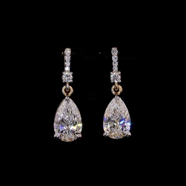 luxury Each Pear Shape Diamond Drop Earring