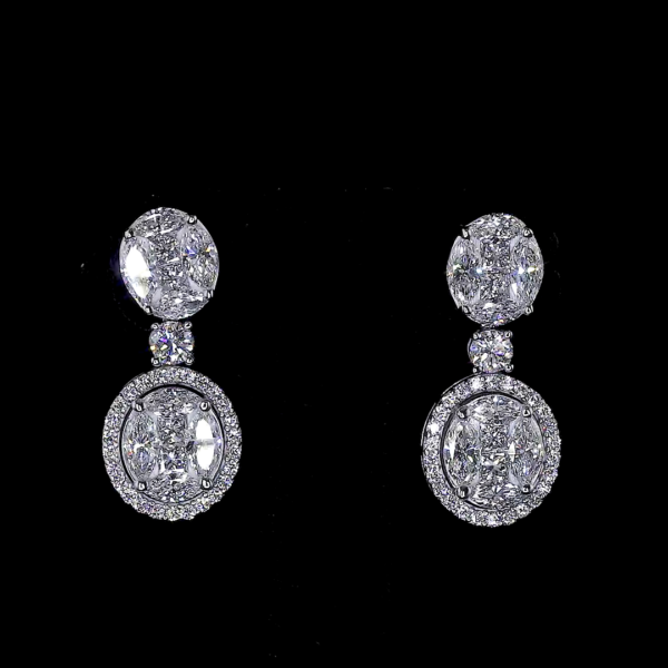 Marquise Drop Earrings Elegant Oval Sparkle for Bridal & Evening Glam Earring